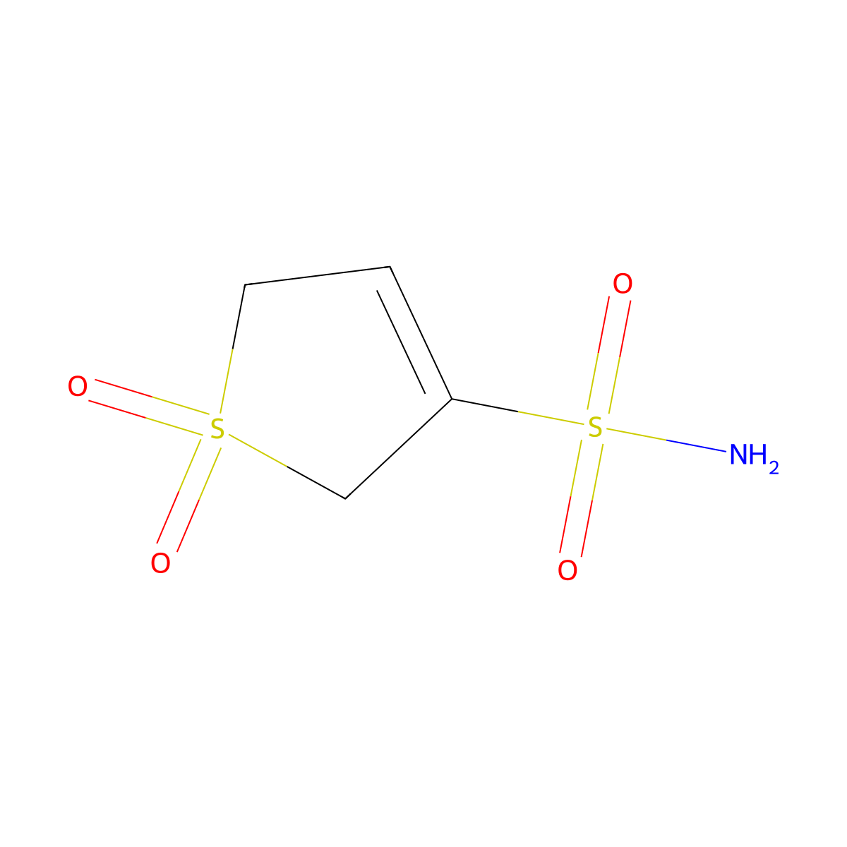 1,1-Dioxo-2,5-dihydrothiophene-3-sulfonamide molecular structure, CAS 125287-43-6