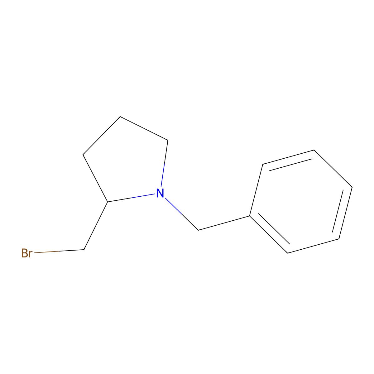 1-Benzyl-2-(bromomethyl)pyrrolidine molecular structure, CAS 1252879-81-4