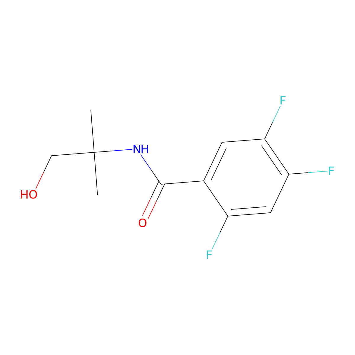 2,4,5-Trifluoro-N-(1-hydroxy-2-methylpropan-2-YL)benzamide molecular structure, CAS 125290-71-3