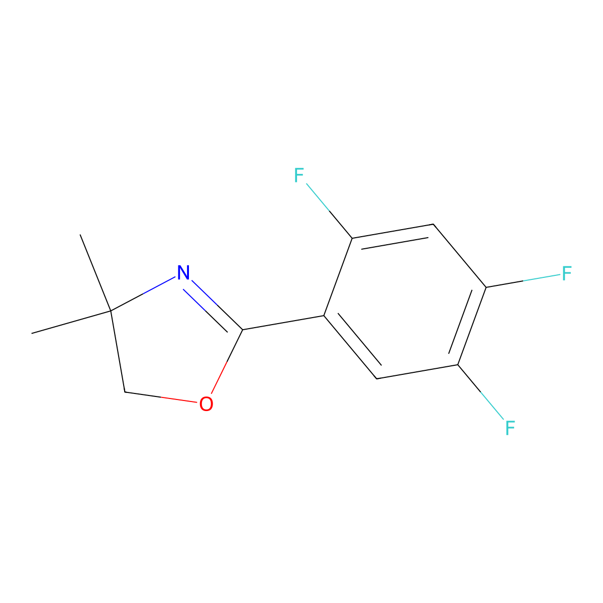 2-(2,4,5-Trifluorophenyl)-4,5-dihydro-4,4-dimethyloxazole molecular structure, CAS 125290-72-4