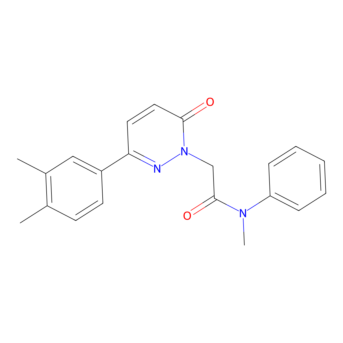 2-[3-(3,4-dimethylphenyl)-6-oxopyridazin-1(6H)-yl]-N-methyl-N-phenylacetamide molecular structure, CAS 1252900-27-8