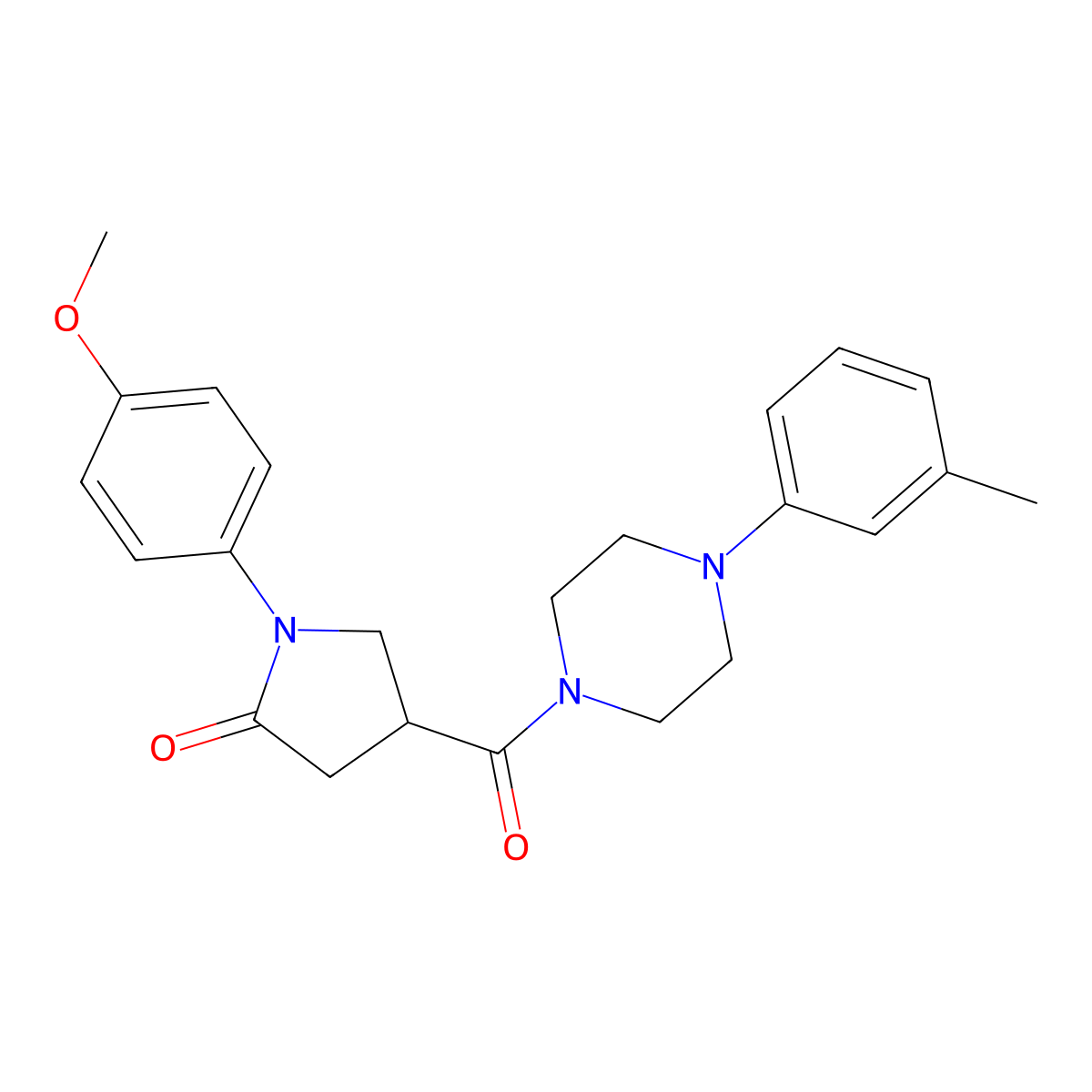 1-(4-Methoxyphenyl)-4-[4-(3-methylphenyl)piperazine-1-carbonyl]pyrrolidin-2-one molecular structure, CAS 1252902-01-4