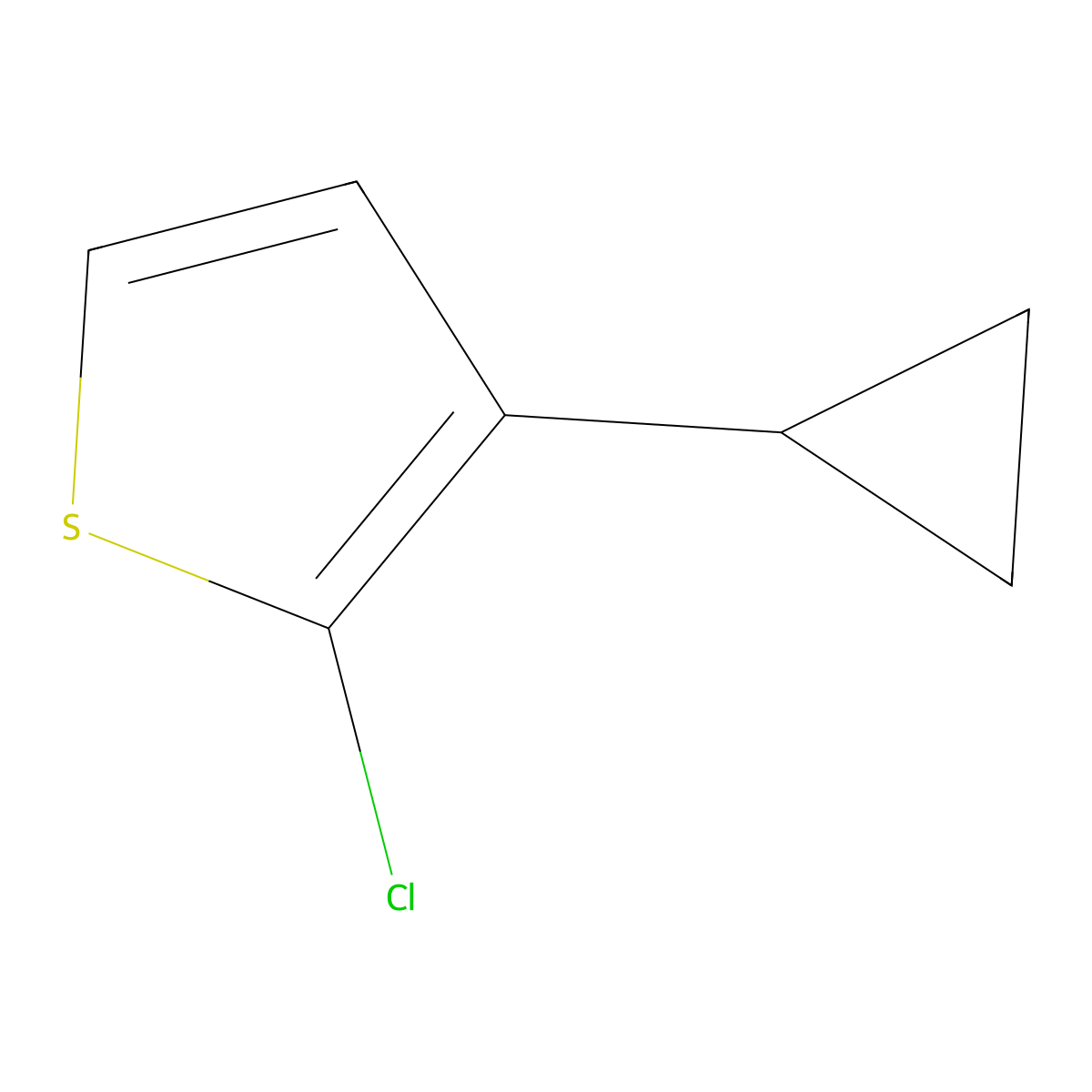 2-Chloro-3-cyclopropylthiophene molecular structure, CAS 1252903-07-3