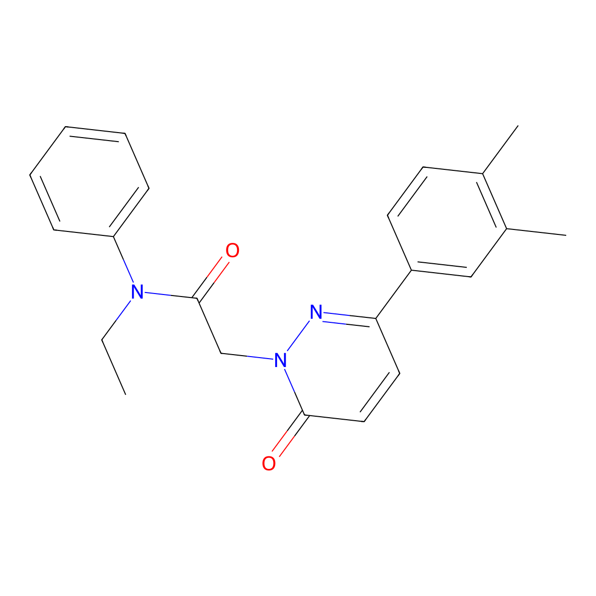 2-(3-(3,4-dimethylphenyl)-6-oxopyridazin-1(6H)-yl)-N-ethyl-N-phenylacetamide molecular structure, CAS 1252903-52-8