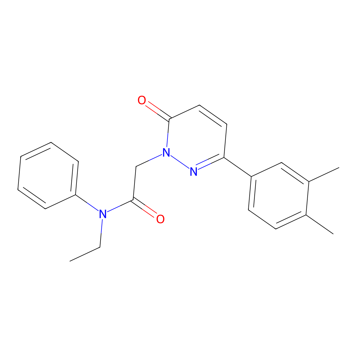 2-(3-(3,4-dimethylphenyl)-6-oxopyridazin-1(6H)-yl)-N-ethyl-N-phenylacetamide molecular structure, CAS 1252903-52-8