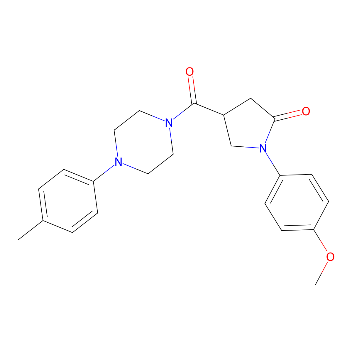 1-(4-Methoxyphenyl)-4-[4-(4-methylphenyl)piperazine-1-carbonyl]pyrrolidin-2-one molecular structure, CAS 1252905-48-8