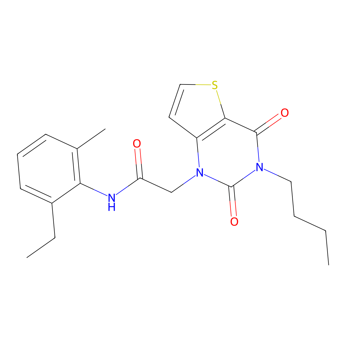 2-(3-butyl-2,4-dioxo-3,4-dihydrothieno[3,2-d]pyrimidin-1(2H)-yl)-N-(2-ethyl-6-methylphenyl)acetamide molecular structure, CAS 1252906-12-9