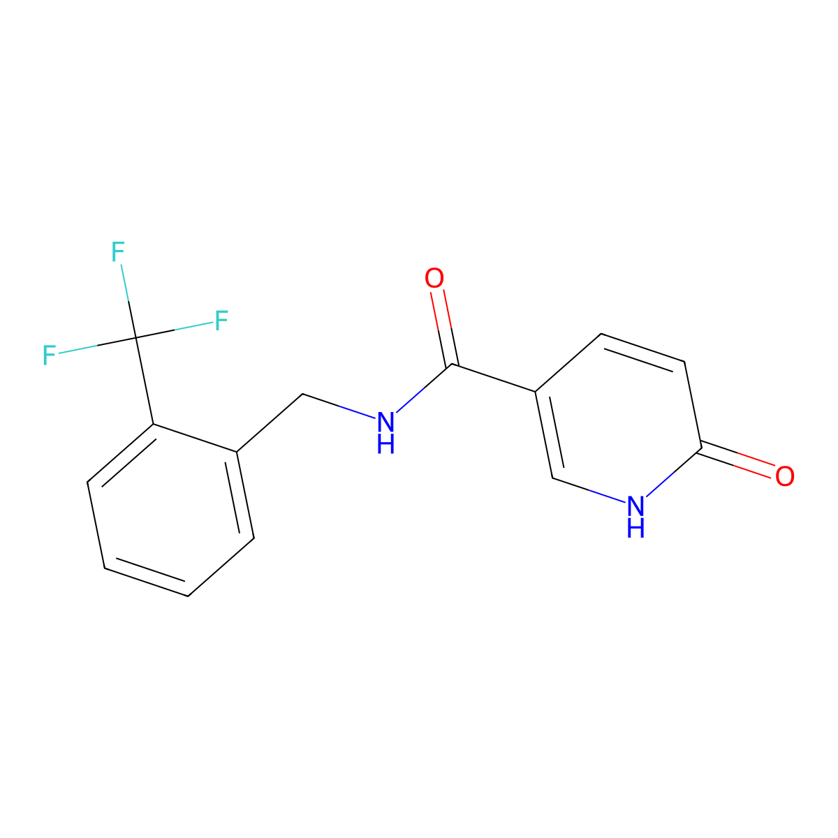 6-hydroxy-N-(2-(trifluoromethyl)benzyl)nicotinamide molecular structure, CAS 1252911-28-6