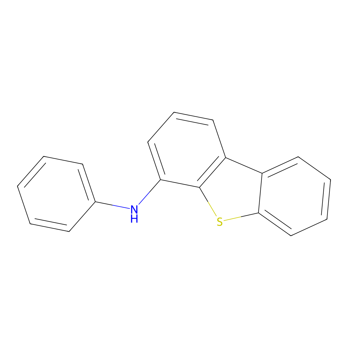N-phenyl dibenzothiophen-4-amine molecular structure, CAS 1252914-52-5