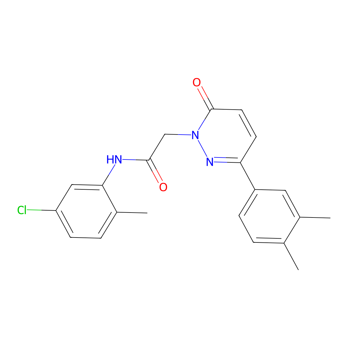 N-(5-chloro-2-methylphenyl)-2-(3-(3,4-dimethylphenyl)-6-oxopyridazin-1(6H)-yl)acetamide molecular structure, CAS 1252916-56-5