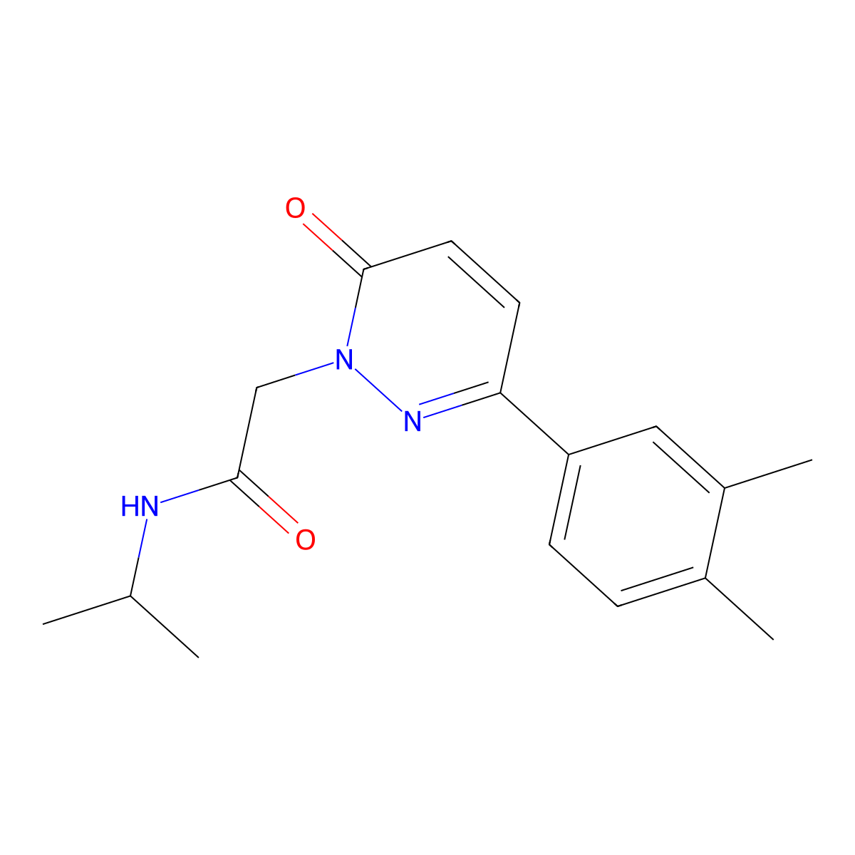 2-[3-(3,4-dimethylphenyl)-6-oxopyridazin-1(6H)-yl]-N-(propan-2-yl)acetamide molecular structure, CAS 1252916-91-8