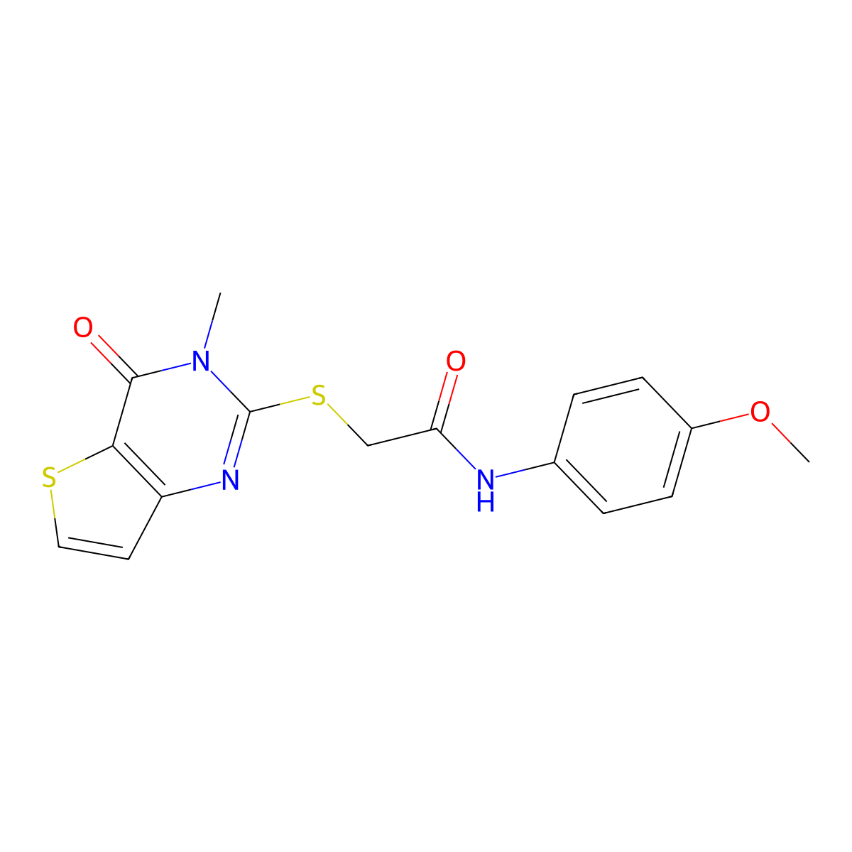 N-(4-methoxyphenyl)-2-((3-methyl-4-oxo-3,4-dihydrothieno[3,2-d]pyrimidin-2-yl)thio)acetamide molecular structure, CAS 1252917-24-0