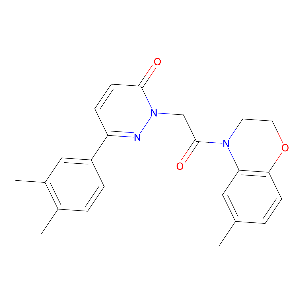 6-(3,4-dimethylphenyl)-2-[2-(6-methyl-2,3-dihydro-4H-1,4-benzoxazin-4-yl)-2-oxoethyl]pyridazin-3(2H)-one molecular structure, CAS 1252919-38-2