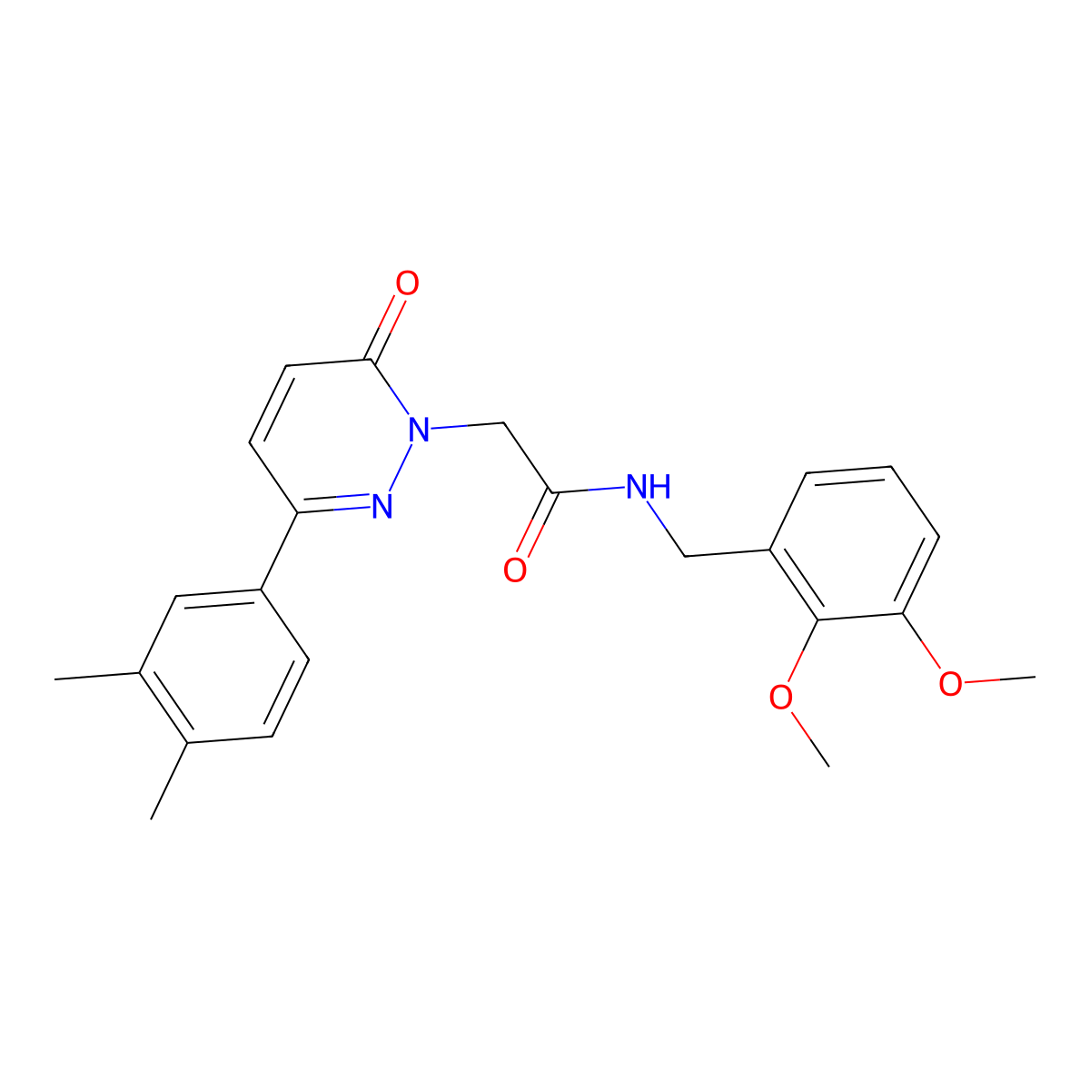 N-(2,3-dimethoxybenzyl)-2-(3-(3,4-dimethylphenyl)-6-oxopyridazin-1(6H)-yl)acetamide molecular structure, CAS 1252921-91-7