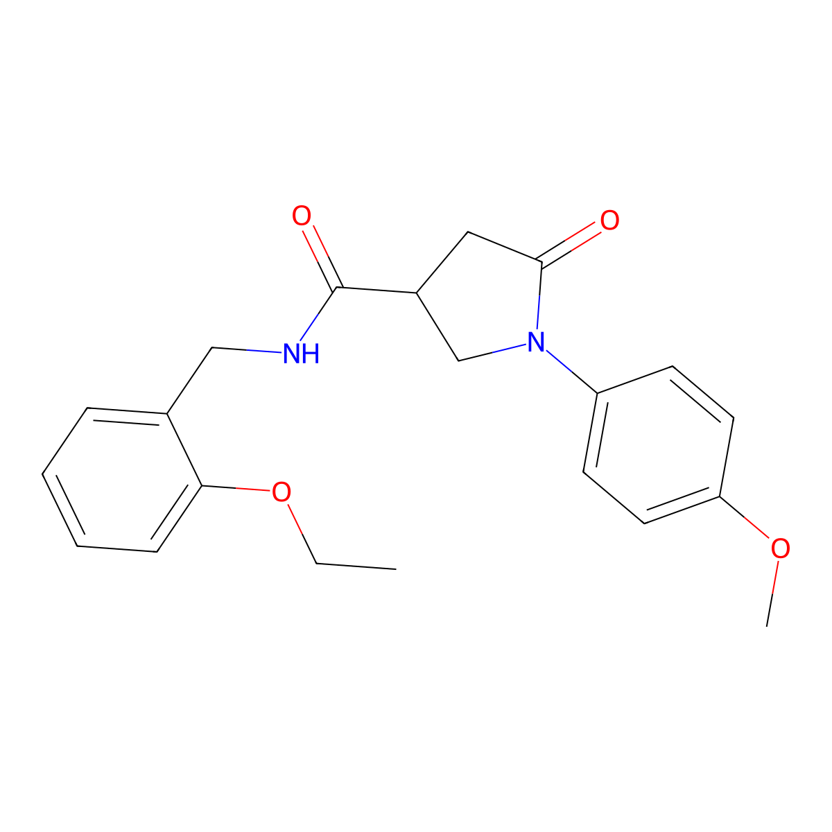 N-(2-ethoxybenzyl)-1-(4-methoxyphenyl)-5-oxopyrrolidine-3-carboxamide molecular structure, CAS 1252922-71-6