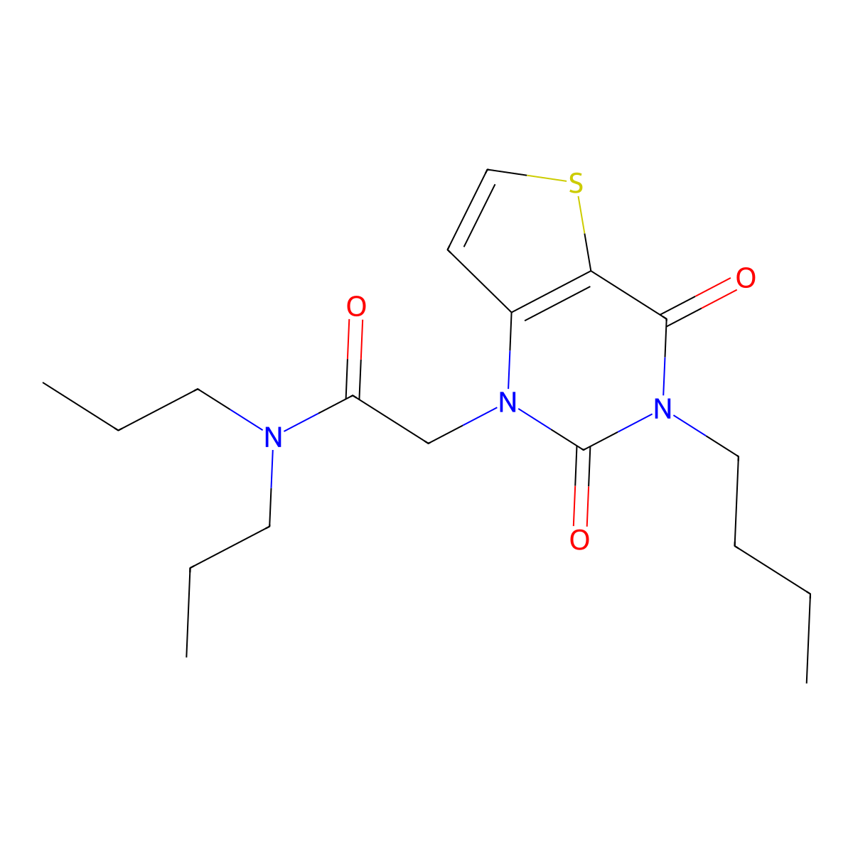 2-(3-butyl-2,4-dioxo-3,4-dihydrothieno[3,2-d]pyrimidin-1(2H)-yl)-N,N-dipropylacetamide molecular structure, CAS 1252922-86-3