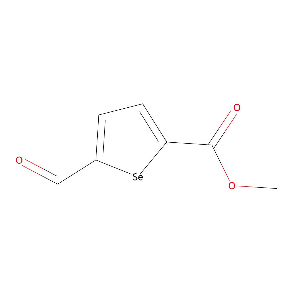 Methyl 5-formylselenophene-2-carboxylate molecular structure, CAS 1252925-62-4
