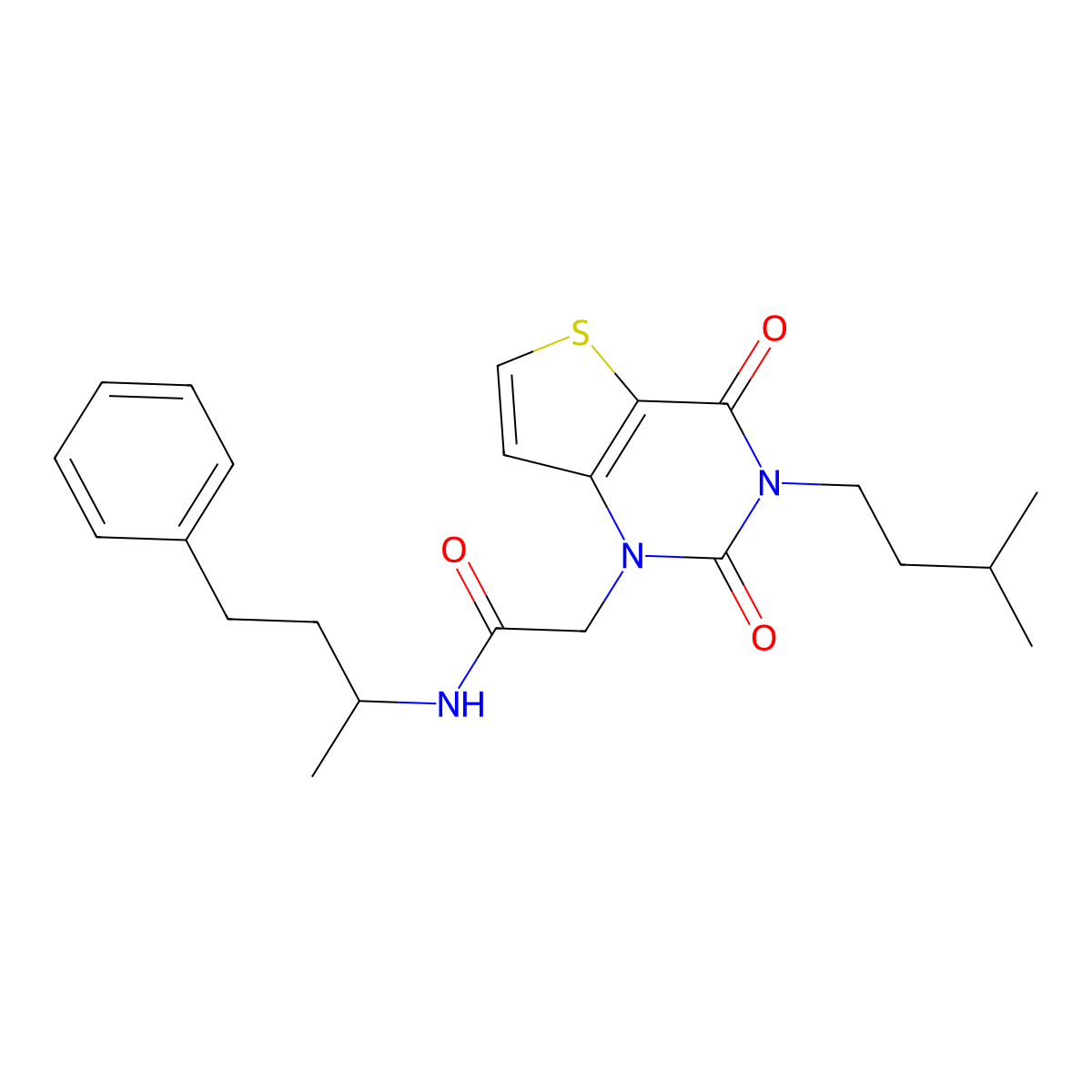2-[3-(3-methylbutyl)-2,4-dioxo-1H,2H,3H,4H-thieno[3,2-d]pyrimidin-1-yl]-N-(4-phenylbutan-2-yl)acetamide molecular structure, CAS 1252928-72-5