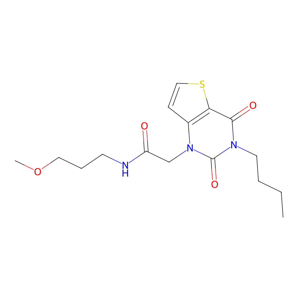 2-(3-butyl-2,4-dioxo-3,4-dihydrothieno[3,2-d]pyrimidin-1(2H)-yl)-N-(3-methoxypropyl)acetamide molecular structure, CAS 1252928-89-4