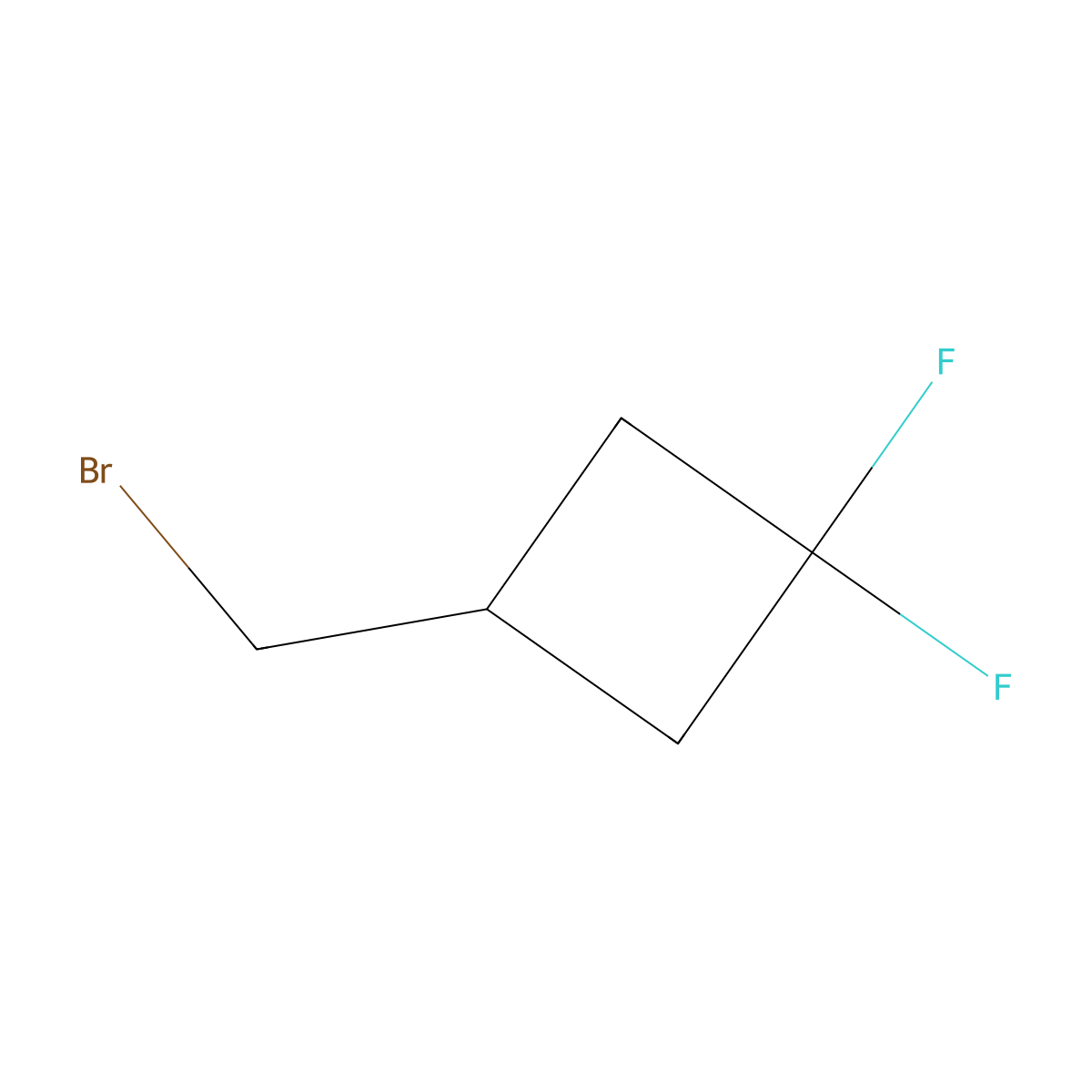 3-(Bromomethyl)-1,1-difluorocyclobutane molecular structure, CAS 1252934-30-7