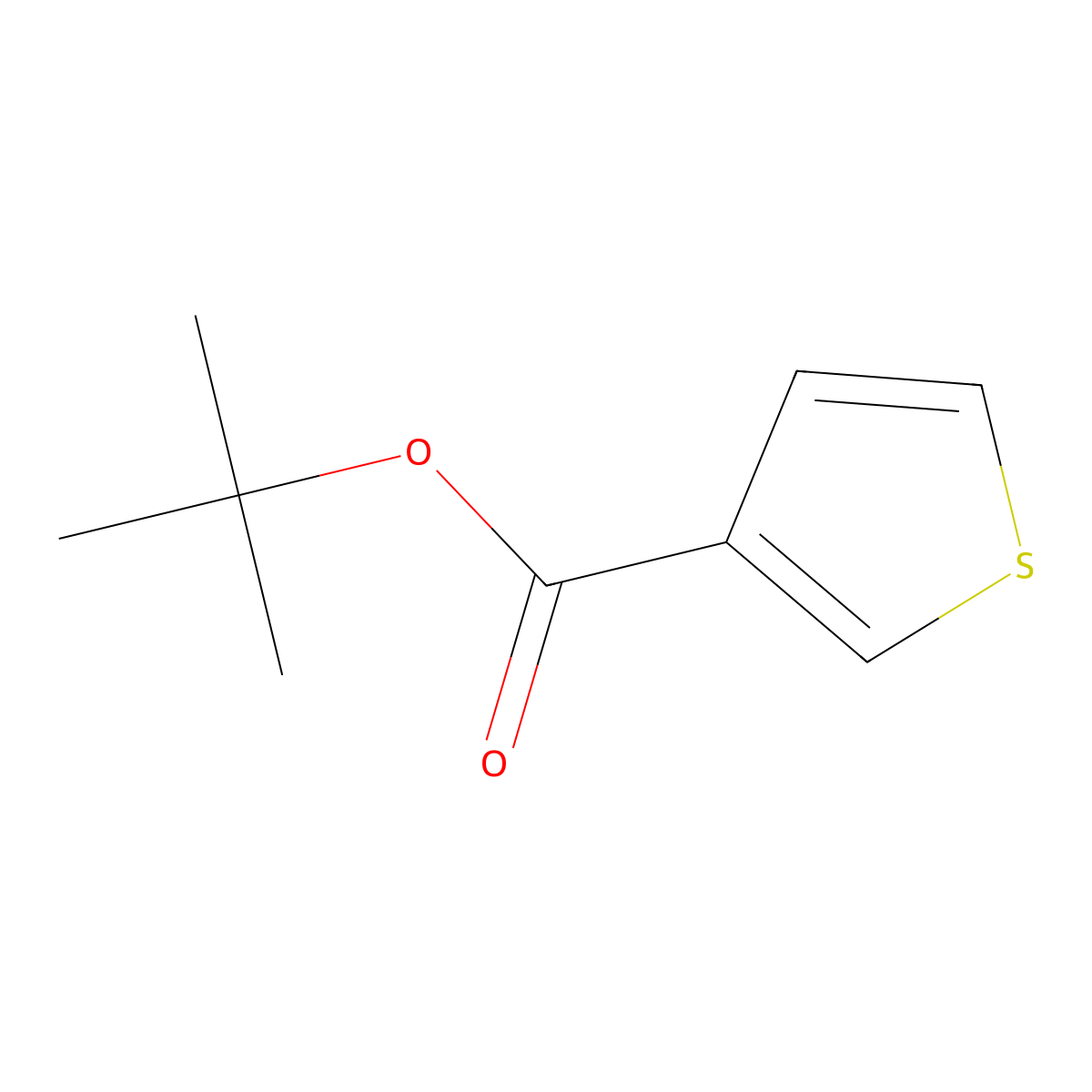 Tert-butyl thiophene-3-carboxylate molecular structure, CAS 125294-45-3