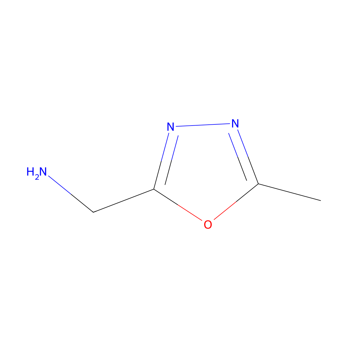 [(5-Methyl-1,3,4-oxadiazol-2-yl)methyl]amine molecular structure, CAS 125295-22-9