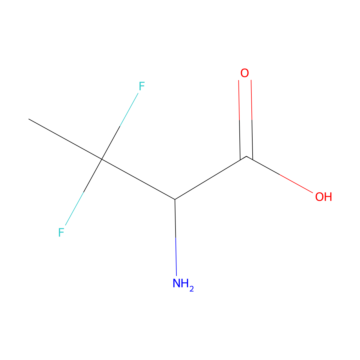 2-Amino-3,3-difluorobutanoic acid molecular structure, CAS 1252972-94-3