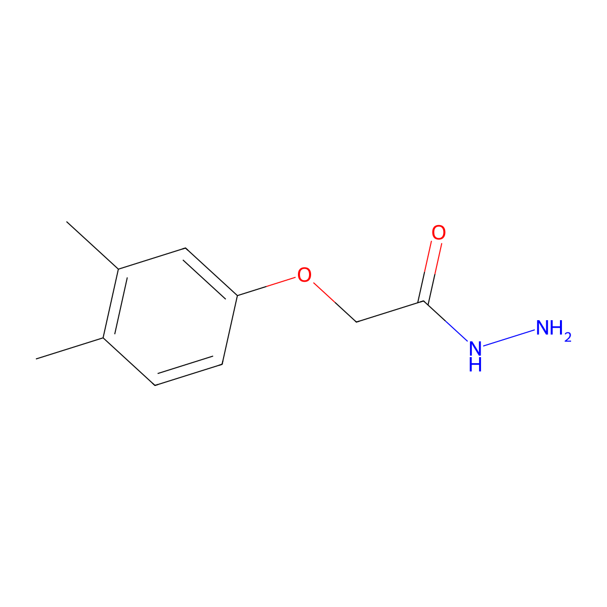 2-(3,4-Dimethylphenoxy)acetohydrazide molecular structure, CAS 125298-97-7