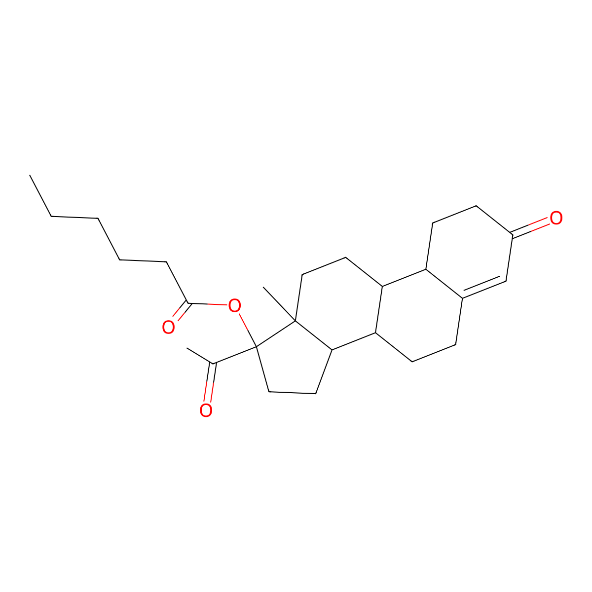 Gestonorone Caproate molecular structure, CAS 1253-28-7