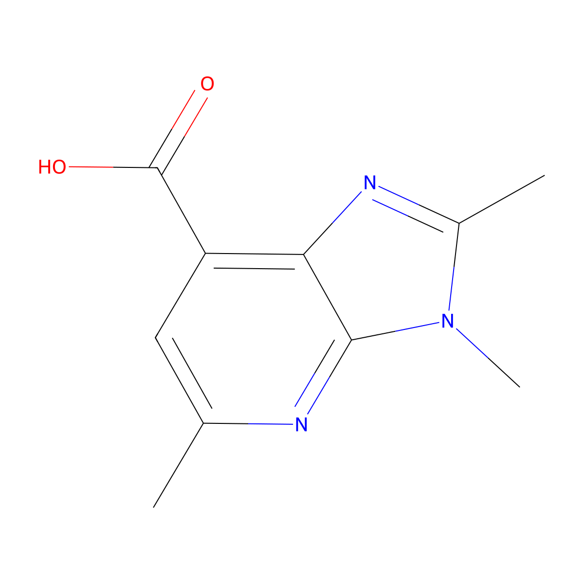 3H-Imidazo[4,5-b]pyridine-7-carboxylic acid, 2,3,5-trimethyl- molecular structure, CAS 1253038-90-2