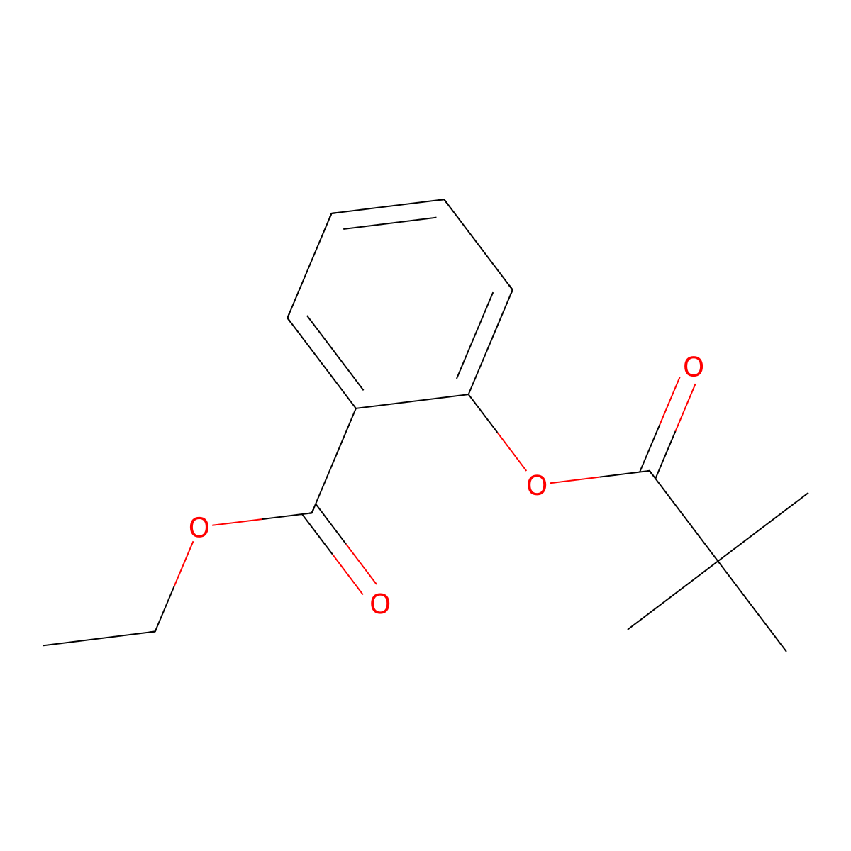 Ethyl 2-[(2,2-dimethylpropanoyl)oxy]benzoate molecular structure, CAS 125305-20-6