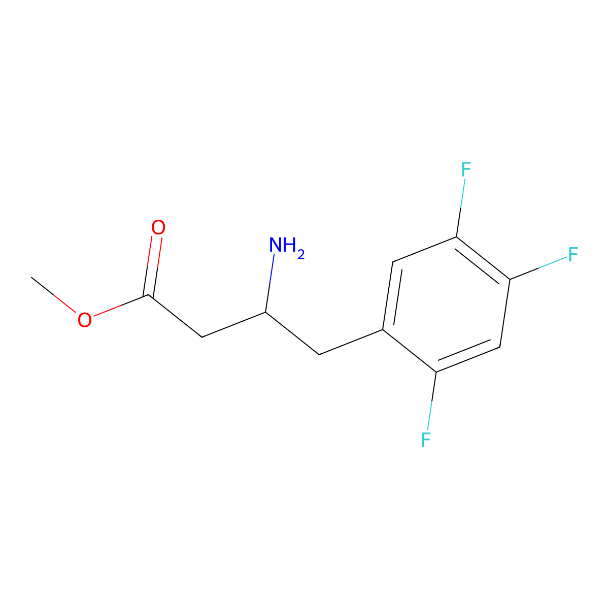 Methyl 3-amino-4-(2,4,5-trifluorophenyl)butanoate molecular structure, CAS 1253055-92-3