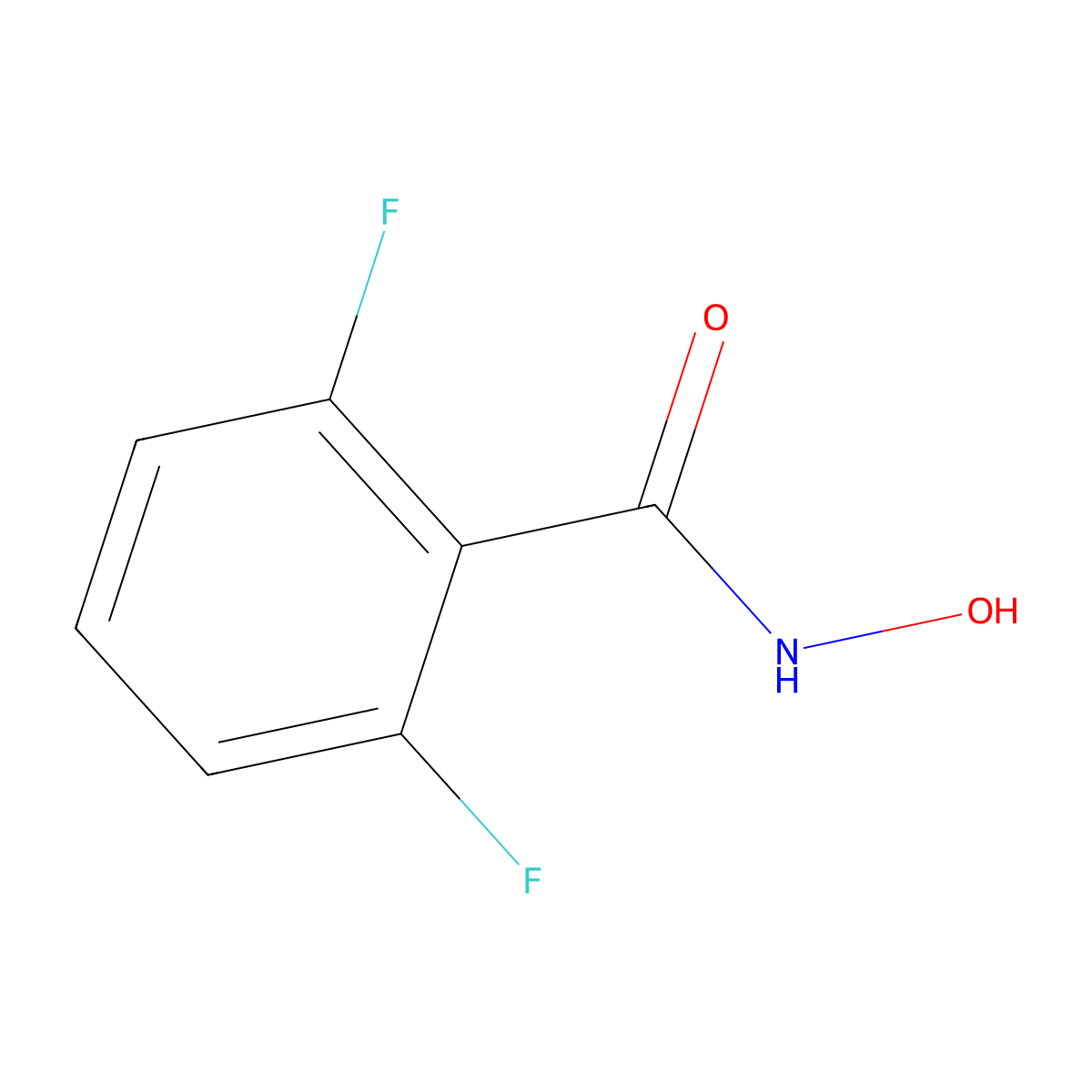 2,6-difluoro-N-hydroxybenzamide molecular structure, CAS 125309-34-4