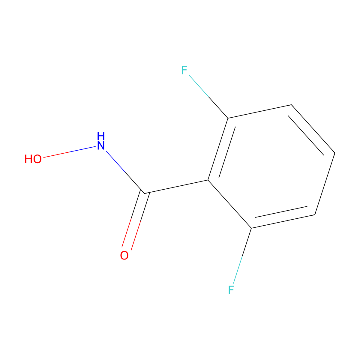 2,6-difluoro-N-hydroxybenzamide molecular structure, CAS 125309-34-4