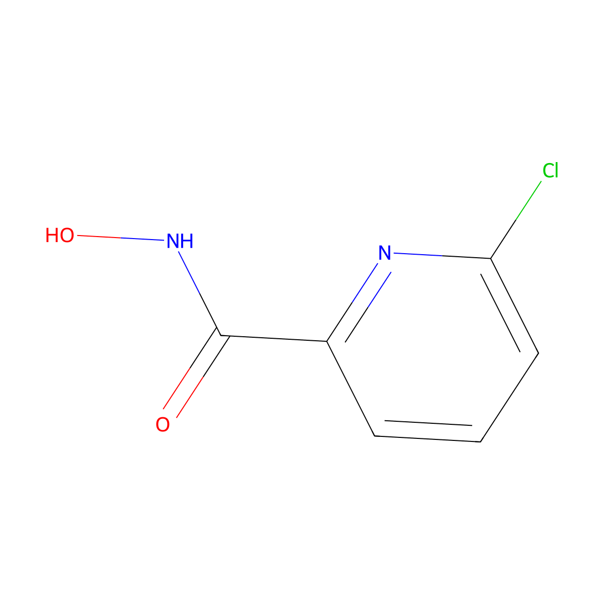 6-Chloro-N-hydroxypyridine-2-carboxamide molecular structure, CAS 125309-38-8