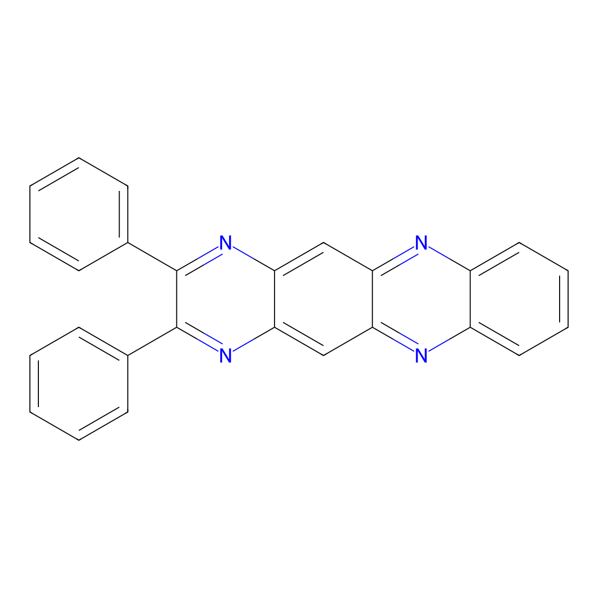 Pyrazino[2,3-b]phenazine, 2,3-diphenyl- molecular structure, CAS 125309-56-0