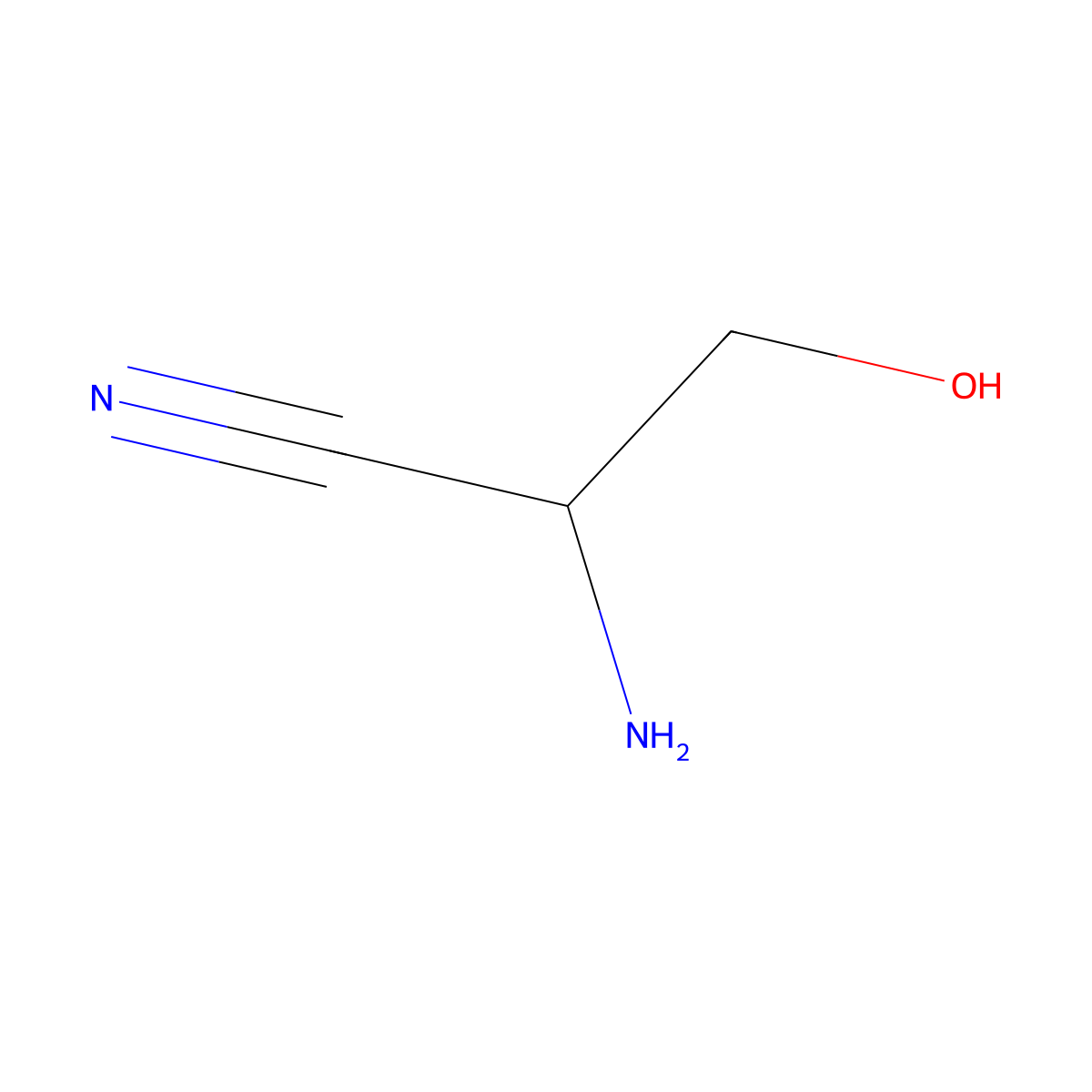 2-Amino-3-hydroxypropanenitrile molecular structure, CAS 125310-61-4
