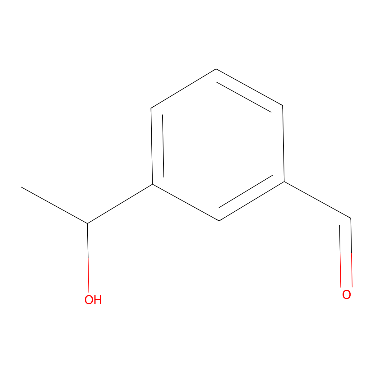3-((1R)-1-hydroxyethyl)benzaldehyde molecular structure, CAS 1253105-73-5