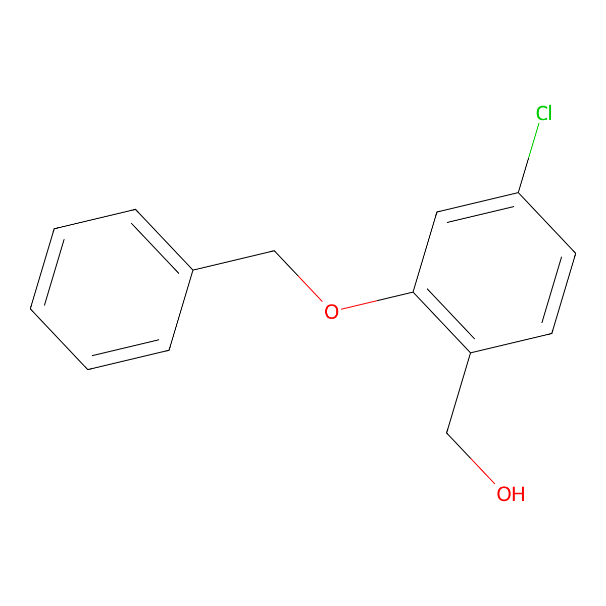 (2-Benzyloxy-4-chloro-phenyl)-methanol molecular structure, CAS 1253113-37-9