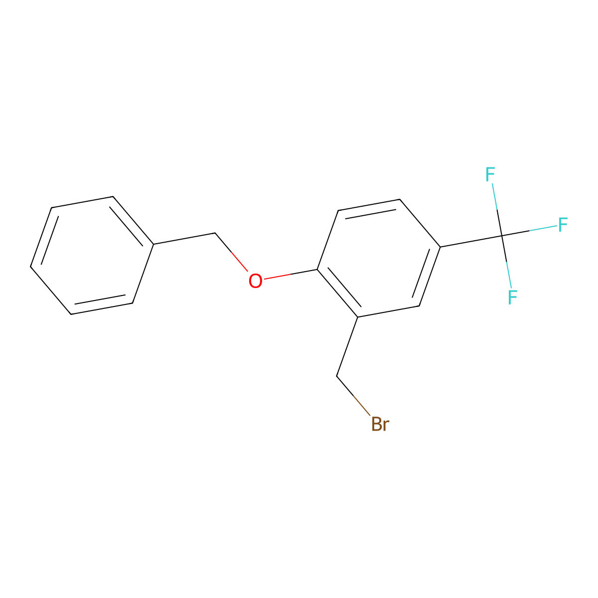 2-(Bromomethyl)-1-[(phenylmethyl)oxy]-4-(trifluoromethyl)benzene molecular structure, CAS 1253113-55-1