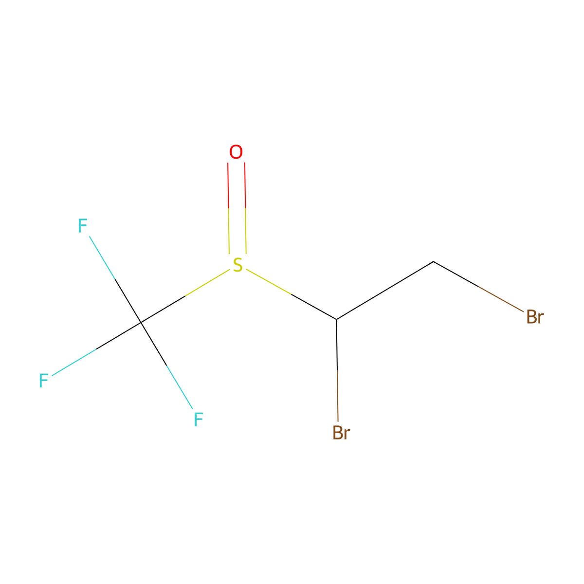 Ethane, 1,2-dibromo-1-[(trifluoromethyl)sulfinyl]- molecular structure, CAS 1253123-65-7