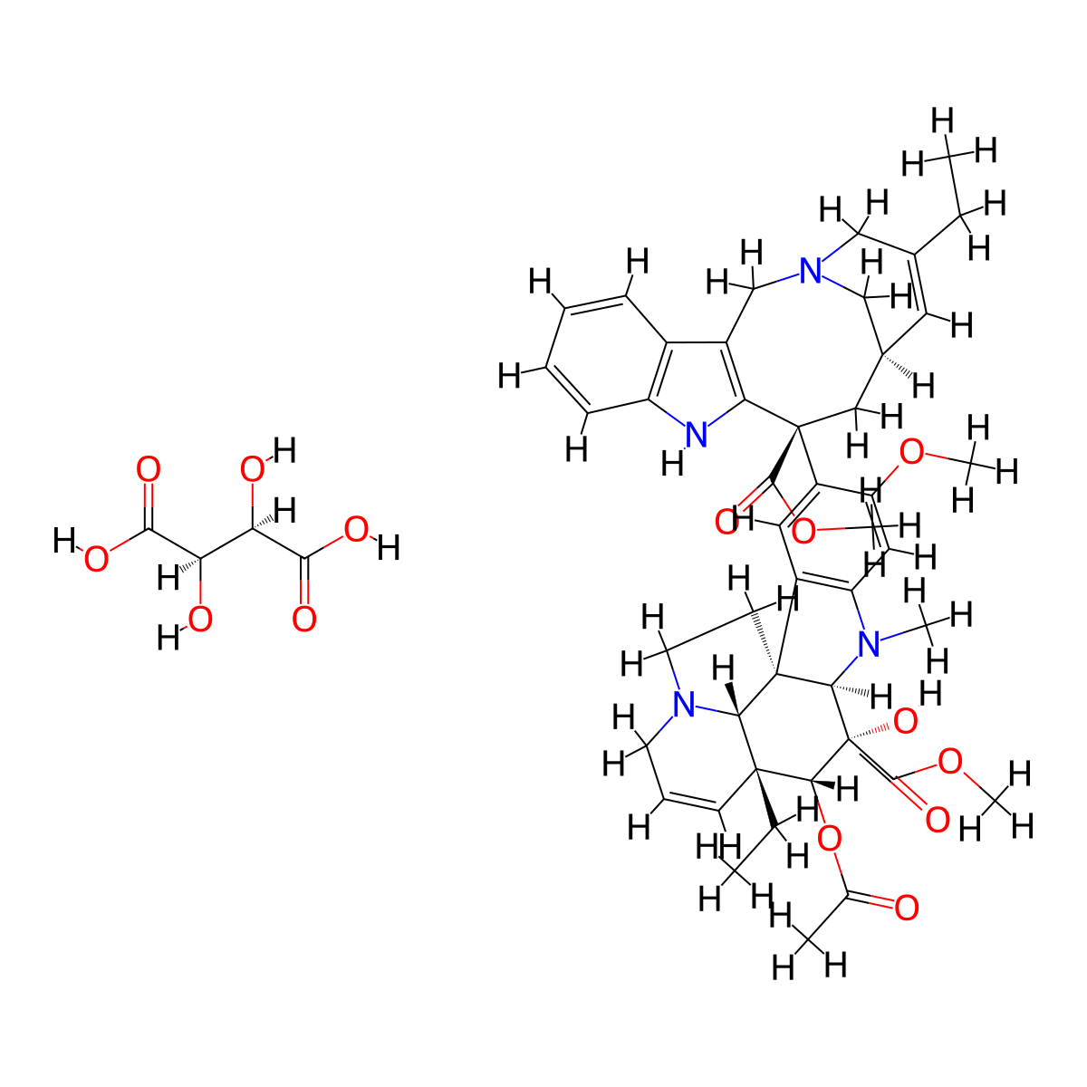 Navelbine molecular structure, CAS 125317-39-7