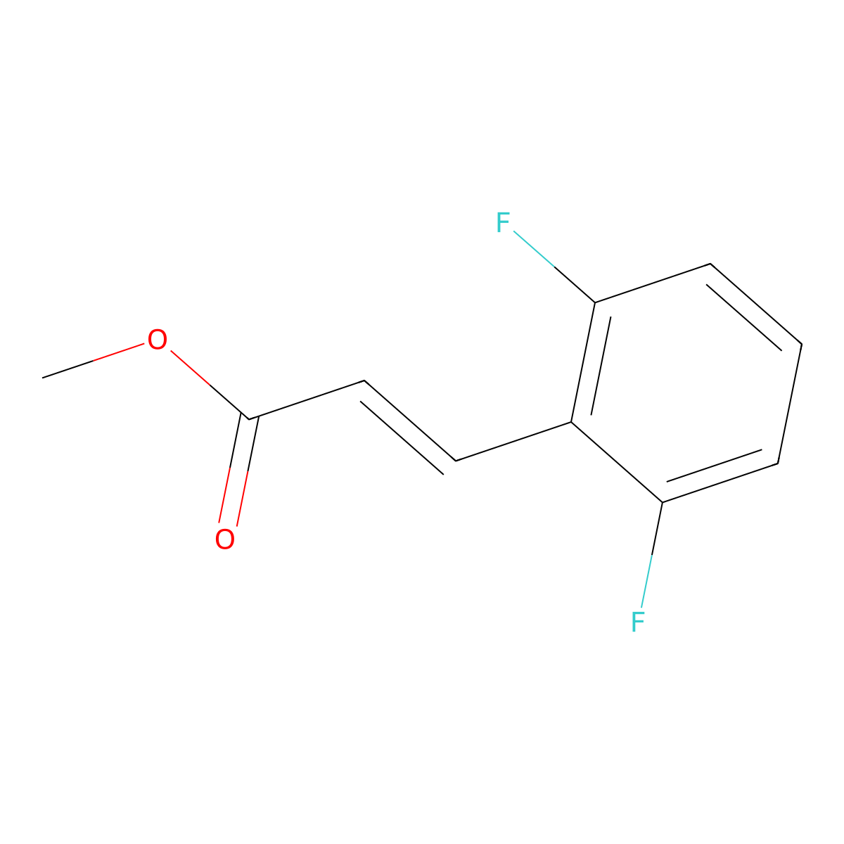 2-Propenoic acid, 3-(2,6-difluorophenyl)-, methyl ester, (2E)- molecular structure, CAS 1253180-94-7
