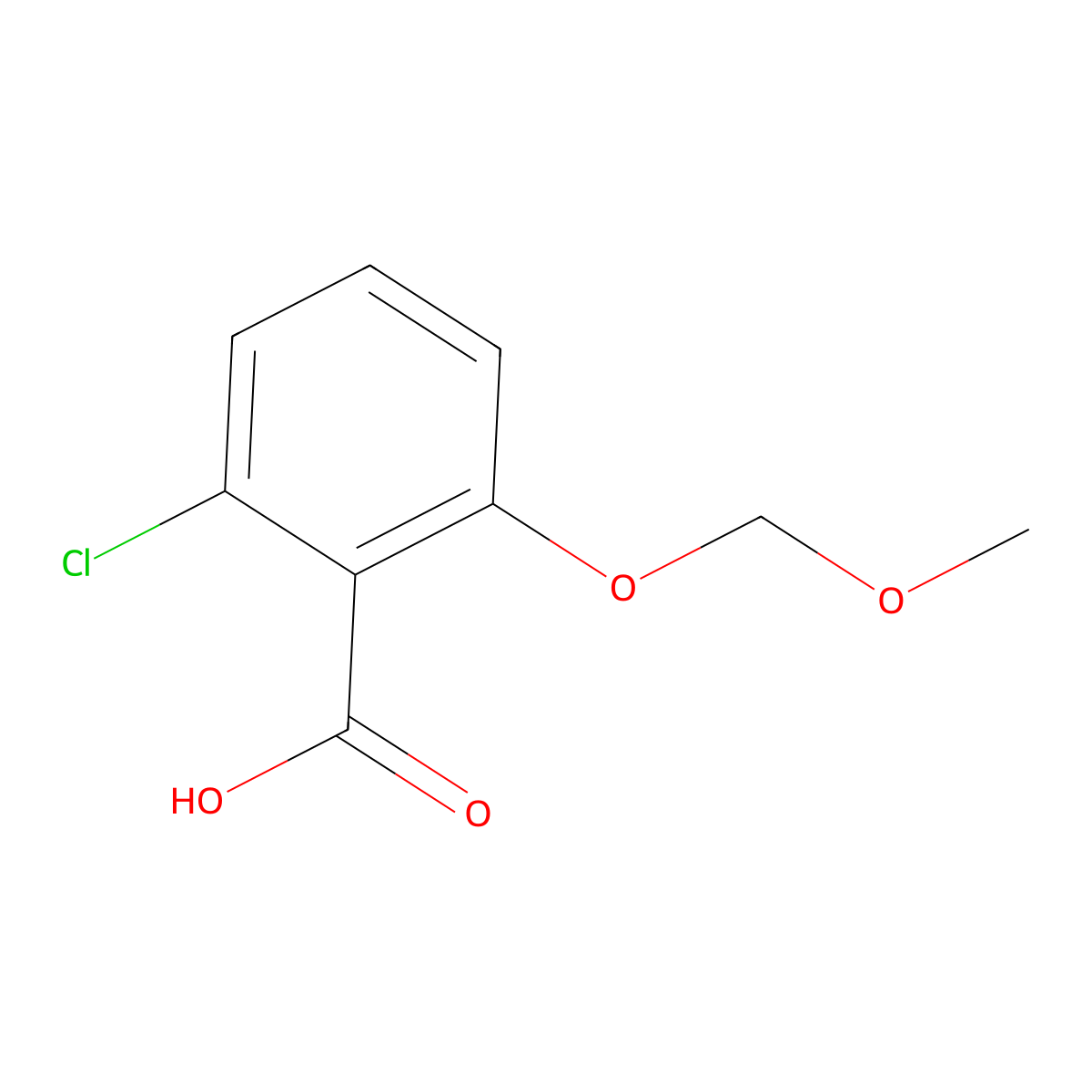 2-Chloro-6-(methoxymethoxy)benzoic acid molecular structure, CAS 1253188-17-8