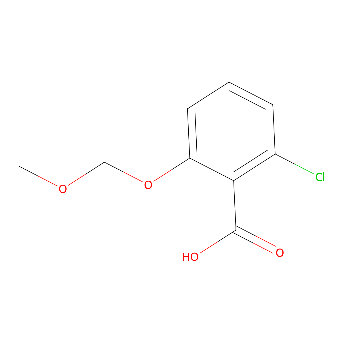 2-Chloro-6-(methoxymethoxy)benzoic acid molecular structure, CAS 1253188-17-8