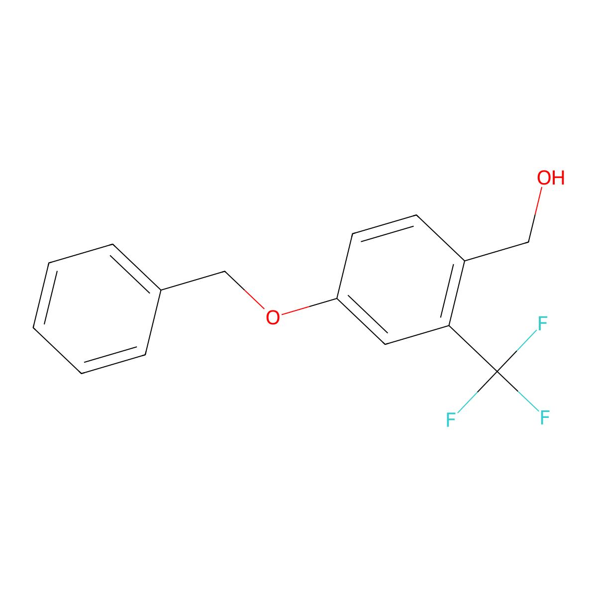 4-Benzyloxy-2-(trifluoromethyl)benzayl alcohol molecular structure, CAS 1253188-22-5