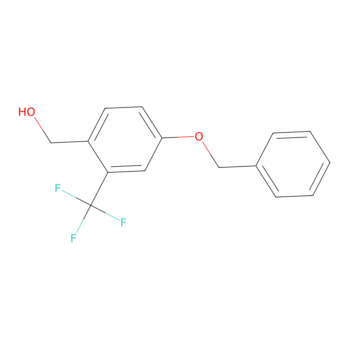 4-Benzyloxy-2-(trifluoromethyl)benzayl alcohol molecular structure, CAS 1253188-22-5