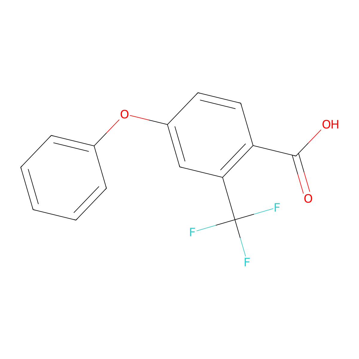 4-Phenoxy-2-(trifluoromethyl)benzoic acid molecular structure, CAS 1253188-35-0