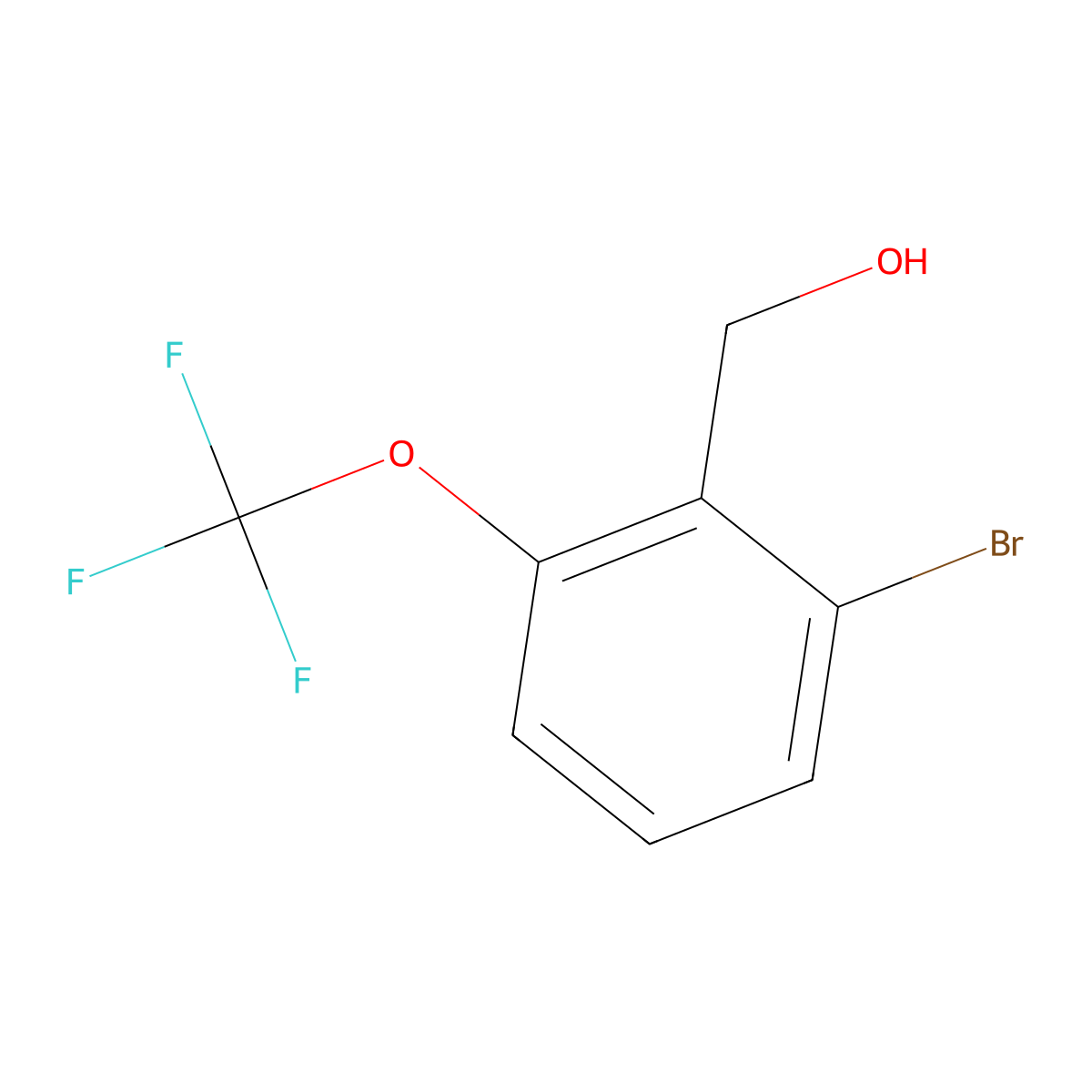 (2-Bromo-6-(trifluoromethoxy)phenyl)methanol molecular structure, CAS 1253189-03-5