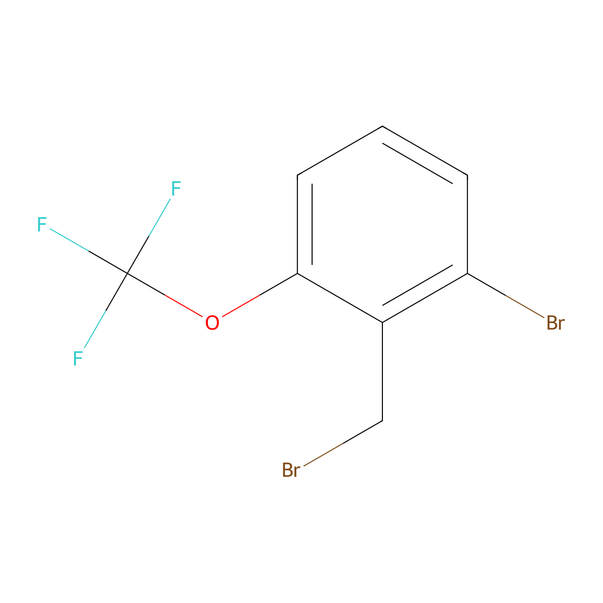1-Bromo-2-(bromomethyl)-3-[(trifluoromethyl)oxy]benzene molecular structure, CAS 1253189-05-7